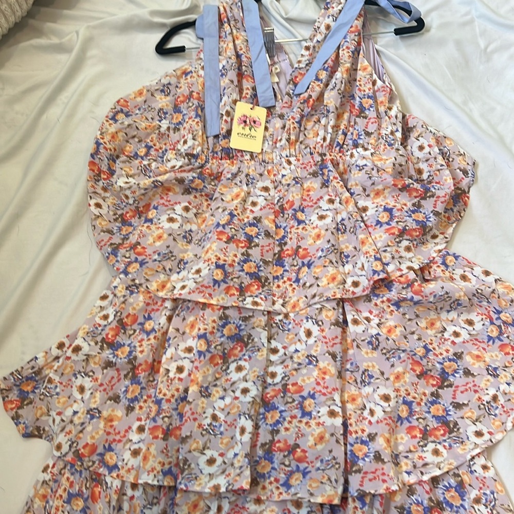 Charm and petals dress long pastel floral